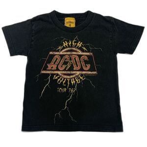 AC/DC Vintage Y2K High Voltage Tour 76’ Rock Band Kids T-Shirt XS 4/5